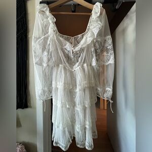 For Love & Lemons Women's White Dress, XS